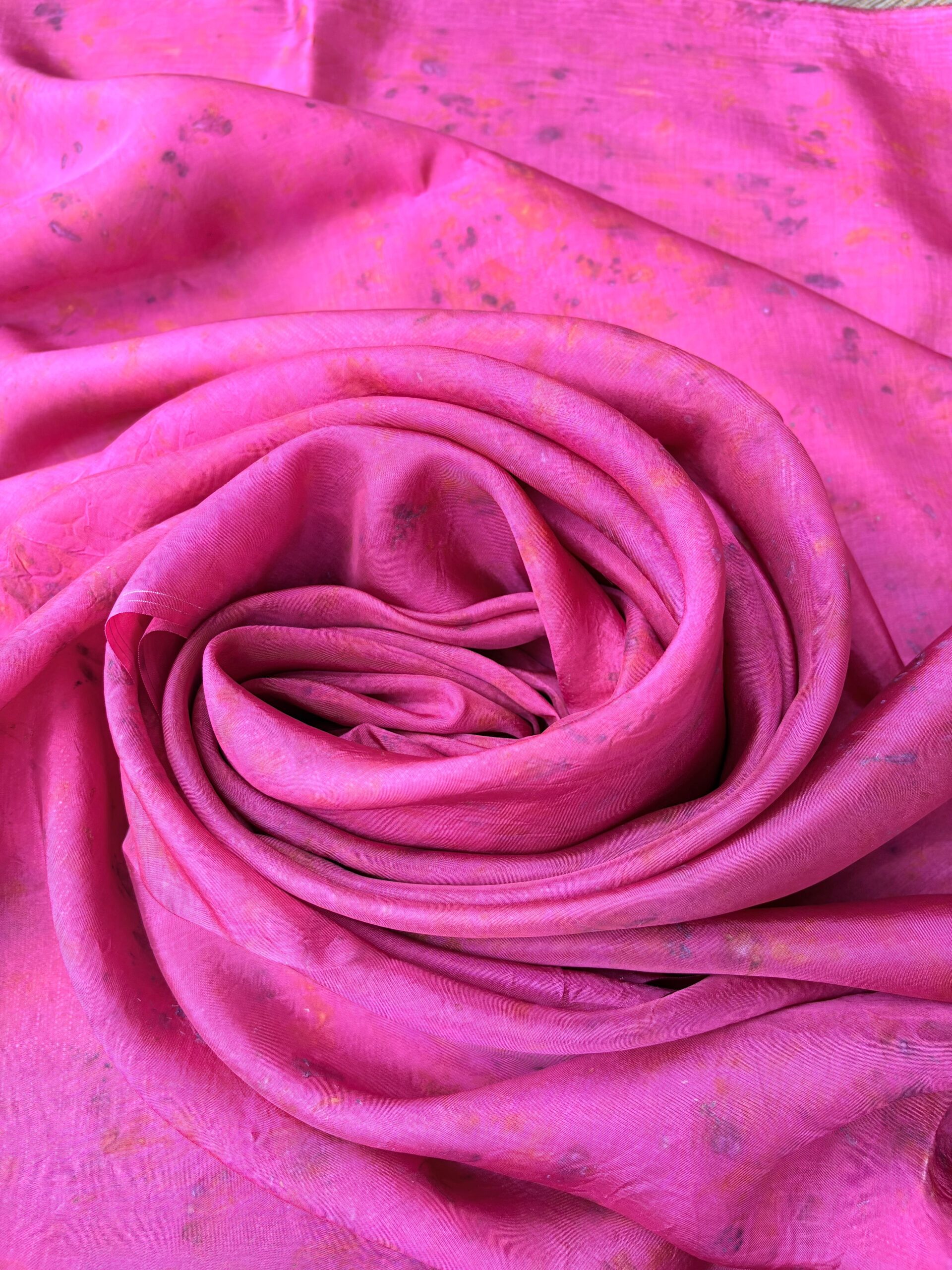 Fuchsia Chanderi Silk Saree - Image 3