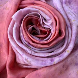 Lilac & Orange Silk Saree - Image 2